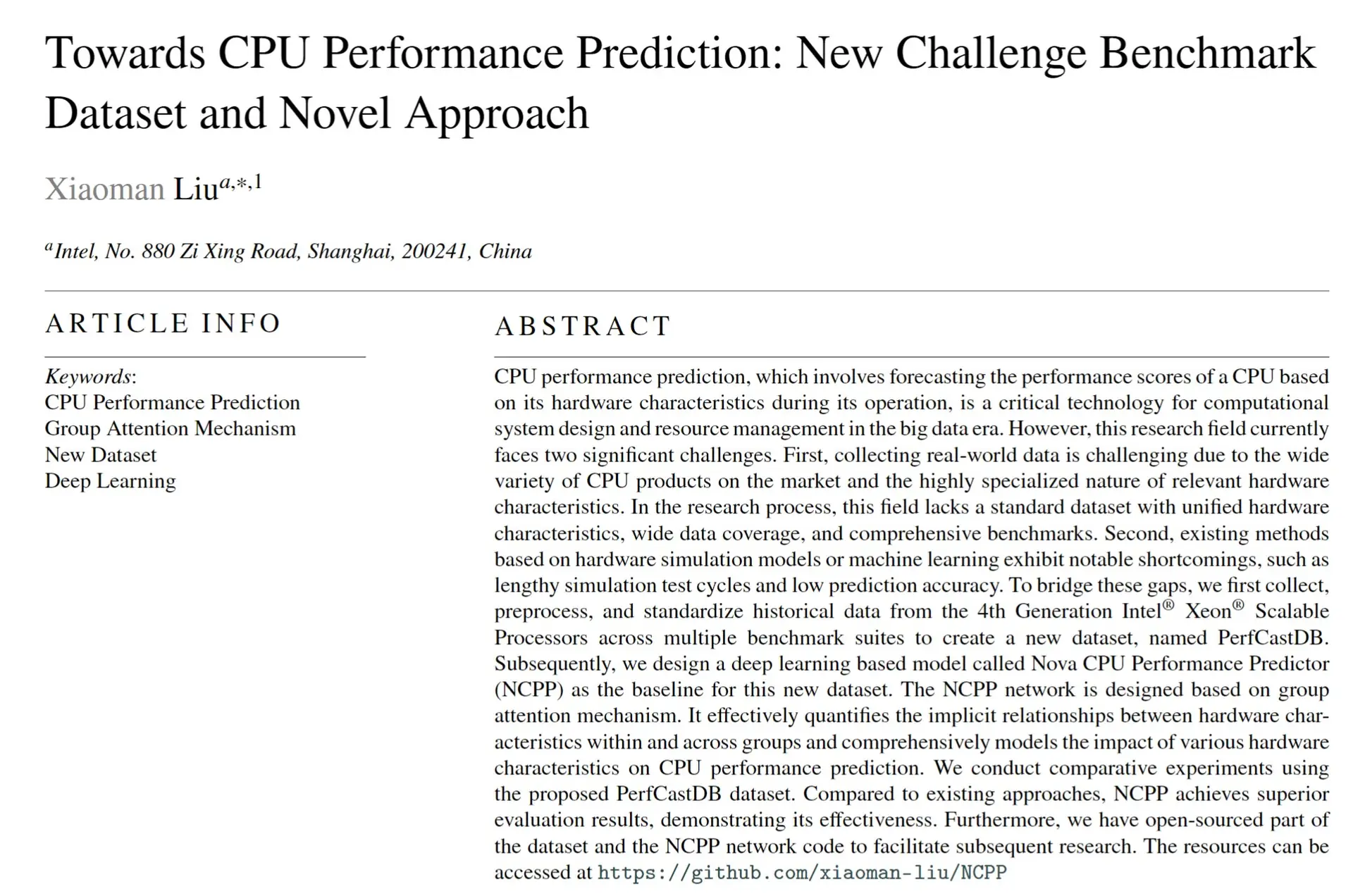 Towards CPU Performance Prediction: New Challenge Benchmark Dataset and Novel Approach